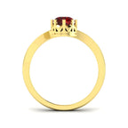 18ct Yellow Gold Round Ruby and Diamond Ring 2