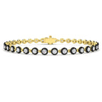 9ct Yellow Gold Round Lab Grown Diamond Bracelet 1