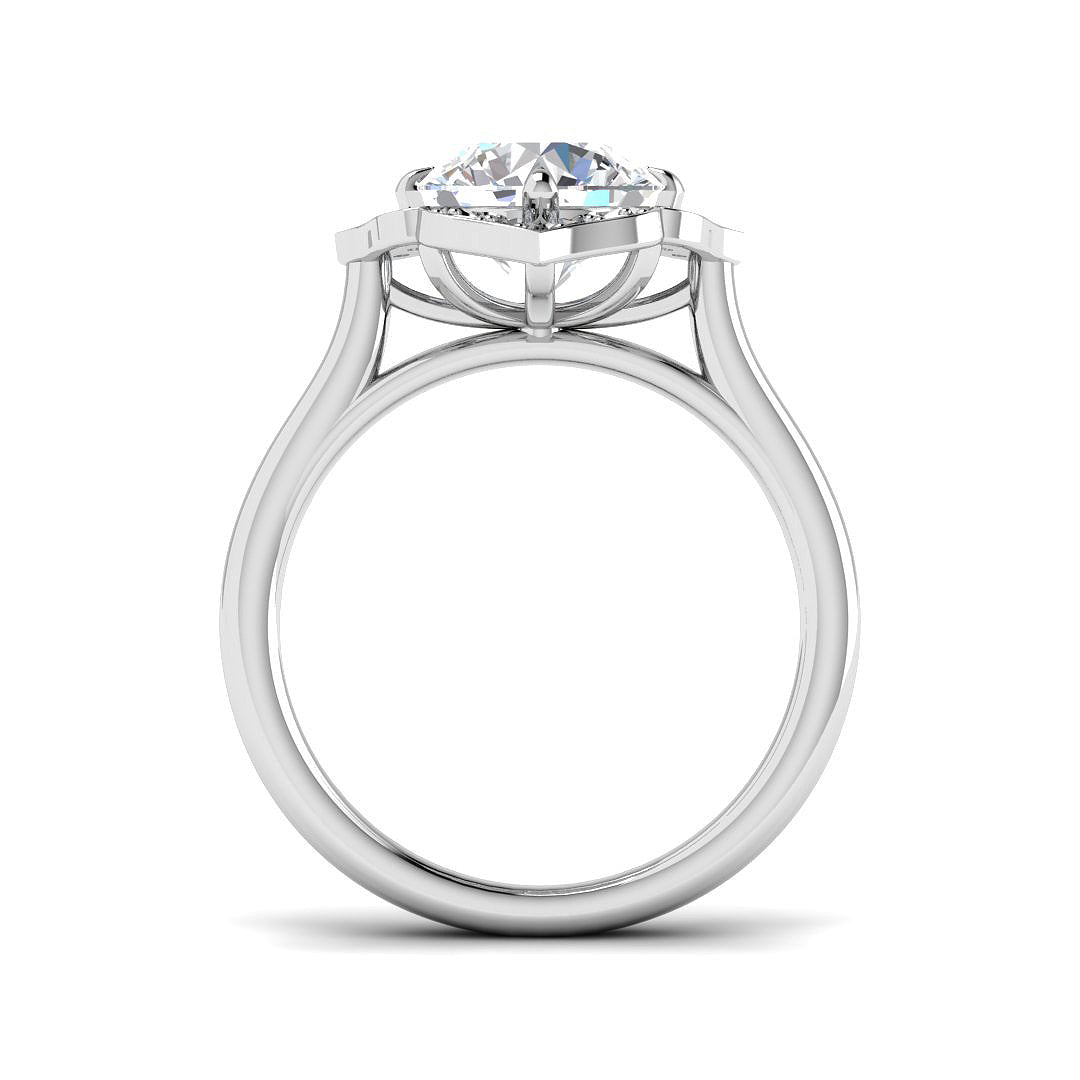 9ct White Gold Round Lab Grown Diamond Ring 2
