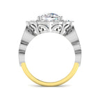 9ct Two Tone Round Cvd Old Cut Ring 2