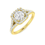 9ct Yellow Gold Round Lab Grown Diamond Ring 1