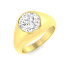 9ct Yellow Gold Round Lab Grown Diamond Ring 1