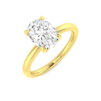 9ct Yellow Gold Oval Lab Grown Diamond Ring 1