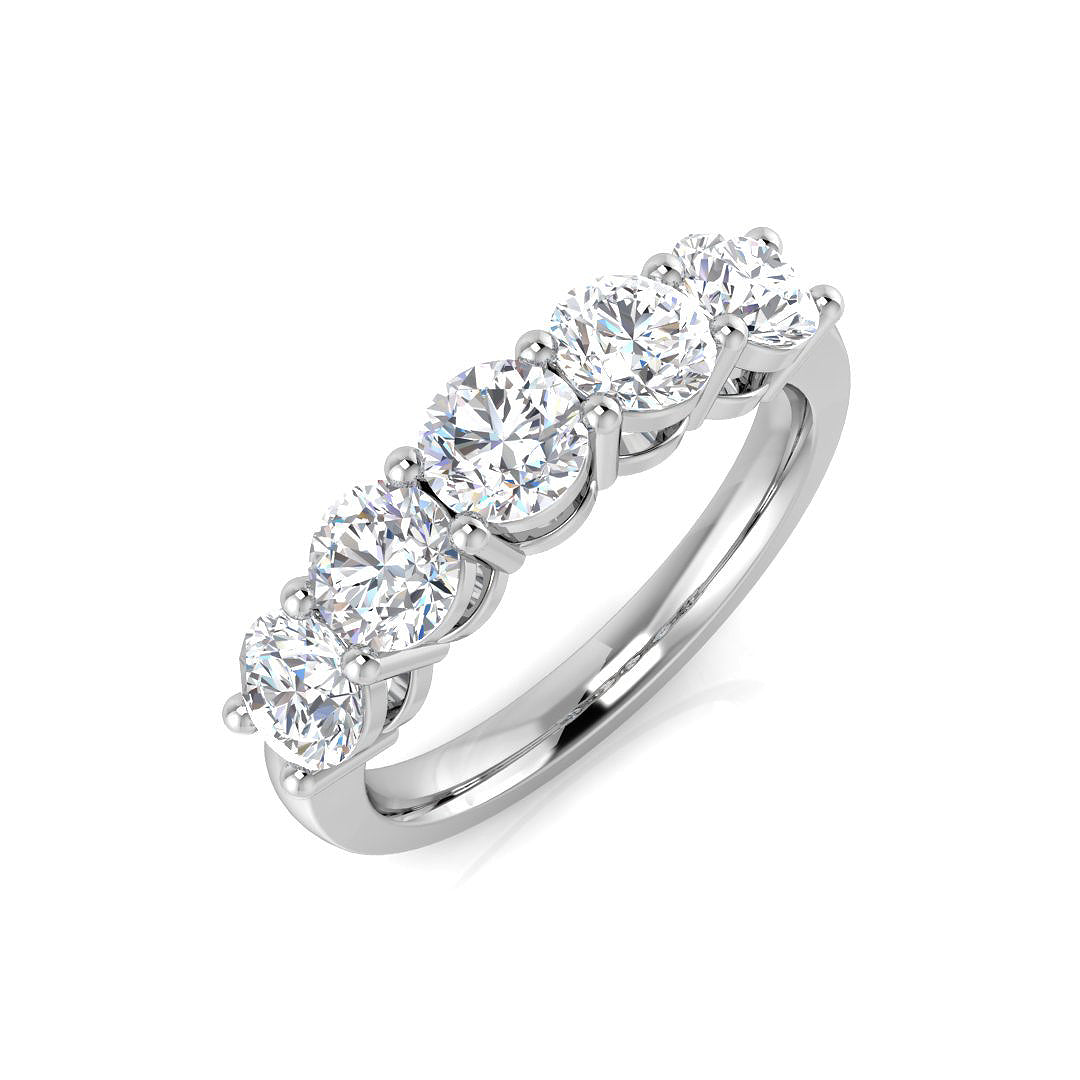 Platinum Round Lab Grown Diamond Ring 1