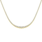 9ct Yellow Gold Round Lab Grown Diamond Necklace 1