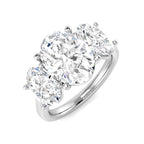 9ct White Gold Oval Lab Grown Diamond Ring 1