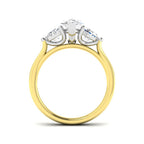 9ct Two Tone Marquise and Trillion Lab Grown Diamond Ring 2