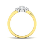 9ct Two Tone Round Lab Grown Diamond Ring 2