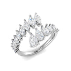 9ct White Gold Marquise and Pear Lab Grown Diamond Ring 1