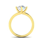 9ct Yellow Gold Round Lab Grown Diamond Ring 2