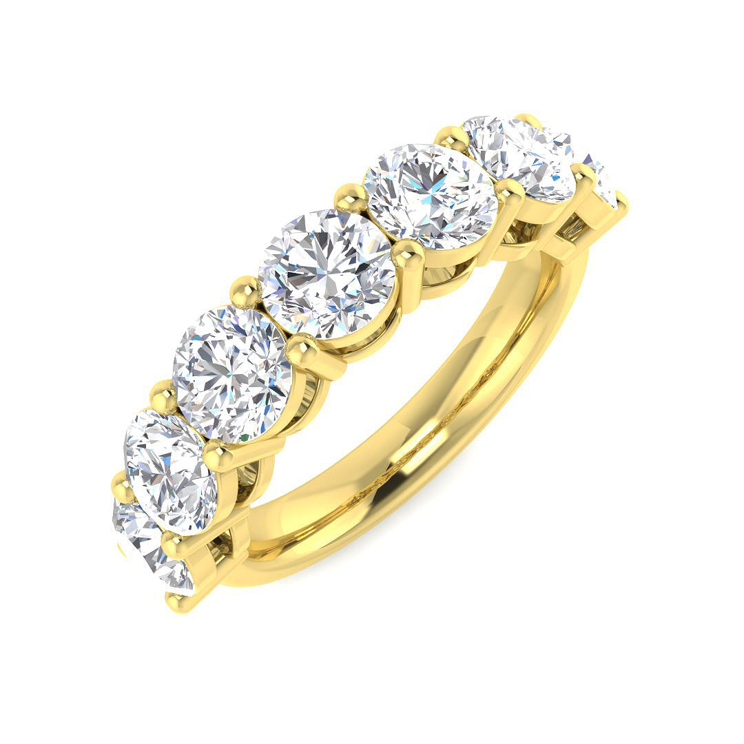 9ct Yellow Gold Round Lab Grown Diamond Ring 1