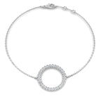 9ct White Gold Round Lab Grown Diamond Bracelet 1