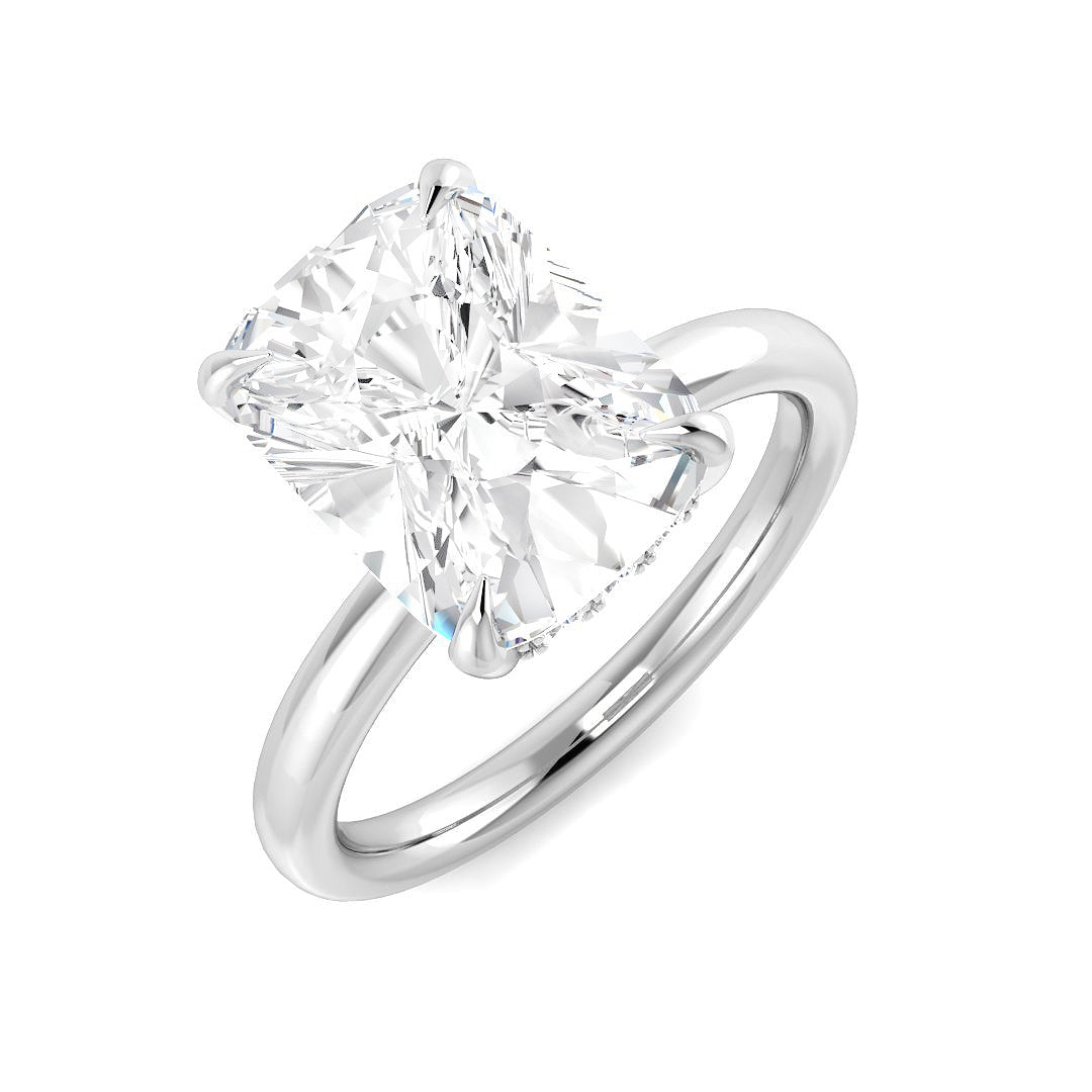 Platinum Cushion Lab Grown Diamond Ring 1