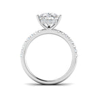9ct White Gold Pear Lab Grown Diamond Ring 2