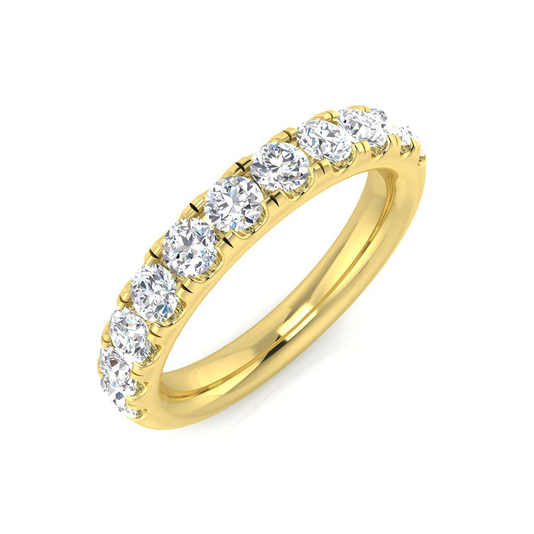 18ct Yellow Gold Round Lab Grown Diamond Ring 1