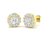 9ct Yellow Gold Round Lab Grown Diamond Earrings 1
