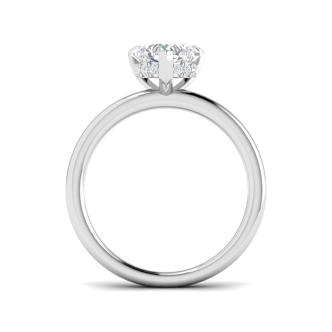 9ct White Gold Heart Lab Grown Diamond Ring 2