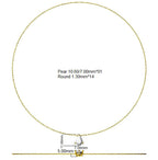 9ct Yellow Gold Pear Lab Grown Diamond Necklace 2