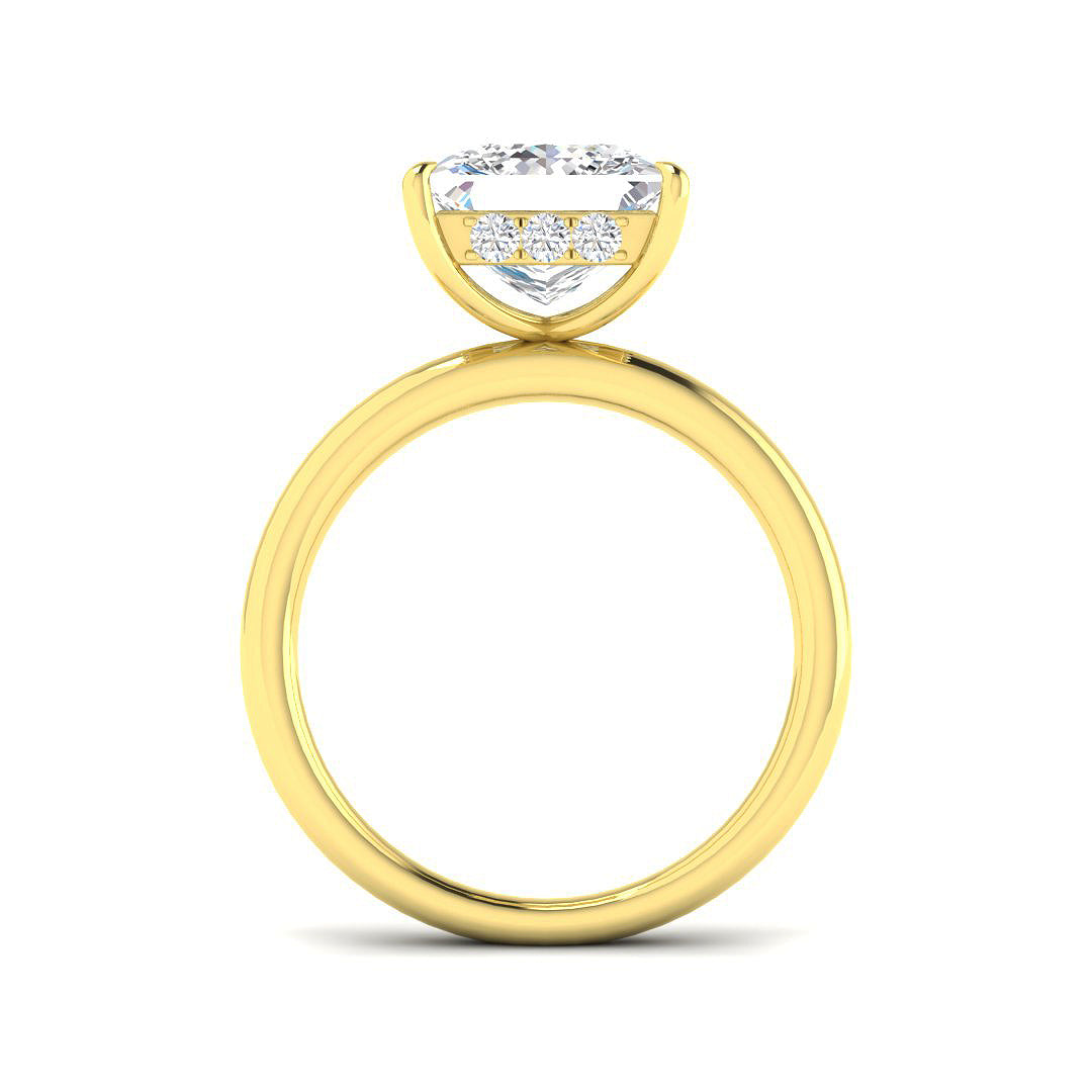18ct Yellow Gold Princess Lab Grown Diamond Ring 2