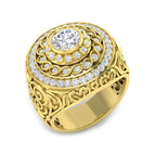 9ct Yellow Gold Round Lab Grown Diamond Ring 1