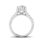 9ct White Gold Round Lab Grown Diamond Ring 2
