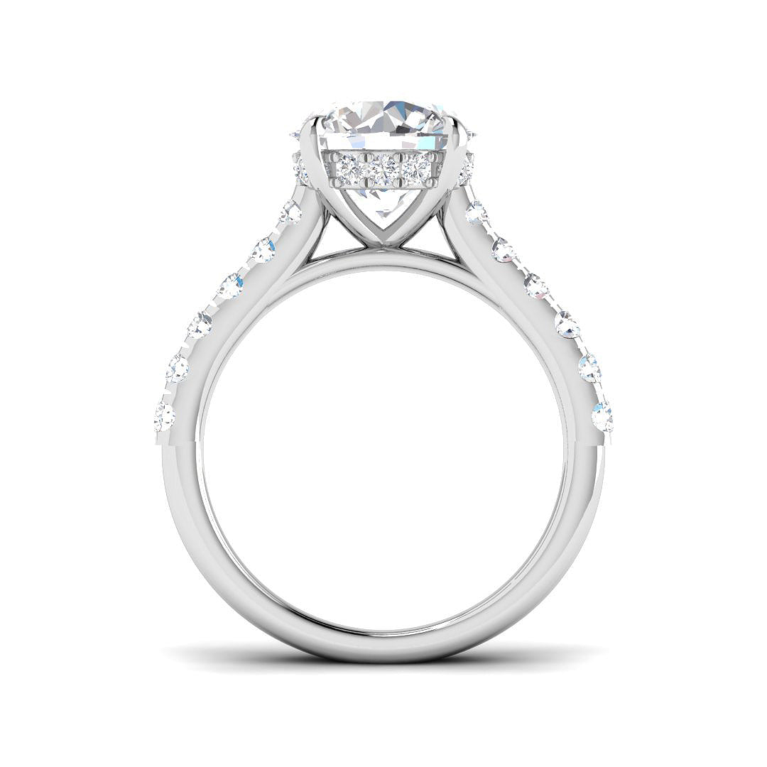 9ct White Gold Round Lab Grown Diamond Ring 2