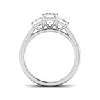 9ct White Gold Emerald Cut Lab Grown Diamond Ring 2