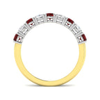 9ct Two Tone Oval Ruby and Diamond Ring 2