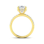 9ct Yellow Gold Oval Lab Grown Diamond Ring 2