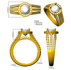 18ct Yellow Gold Round Lab Grown Diamond Ring 3