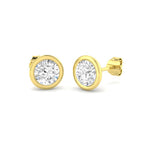 18ct Yellow Gold Round Lab Grown Diamond Earrings 1