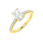 9ct Yellow Gold Radiant Lab Grown Diamond Ring 1