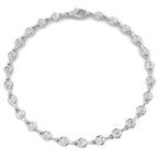 9ct White Gold Round Lab Grown Diamond Bracelet 1