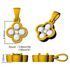9ct Yellow Gold Round Lab Grown Diamond Pendant 2