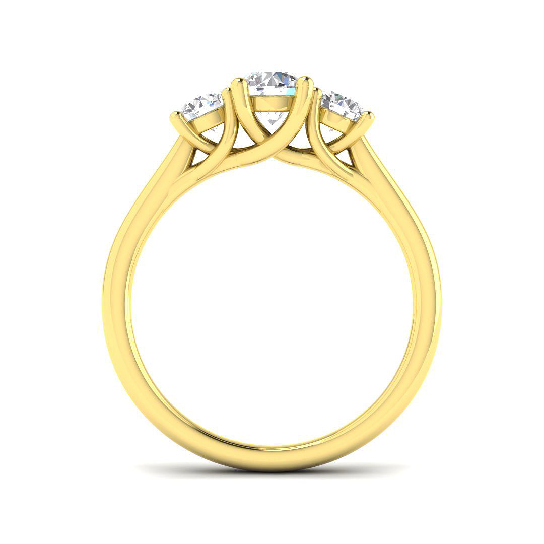 9ct Two Tone Round Lab Grown Diamond Ring 2