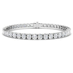 9ct White Gold Round Lab Grown Diamond Bracelet 1