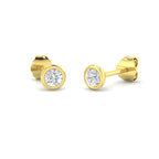 9ct Yellow Gold Round Lab Grown Diamond Earrings 1