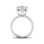 9ct White Gold Oval Lab Grown Diamond Ring 2