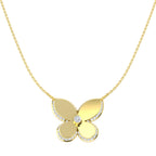 9ct Yellow Gold Round Lab Grown Diamond Necklace 1