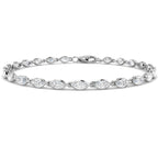 9ct White Gold Marquise Lab Grown Diamond Bracelet 1