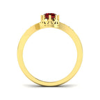 18ct Yellow Gold Round Ruby and Diamond Ring 2