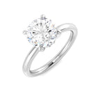 Platinum Round Lab Grown Diamond Ring 1