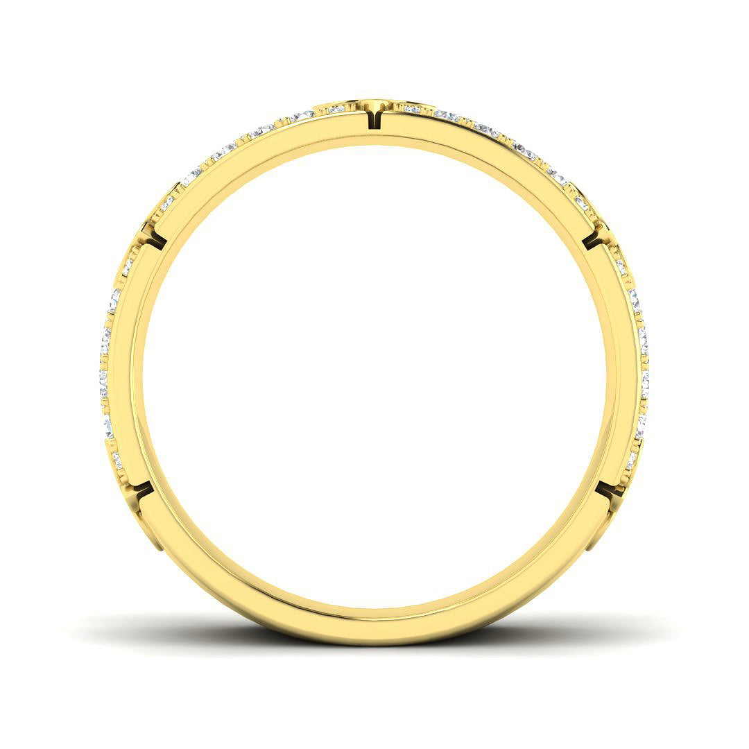 9ct Yellow Gold Round Lab Grown Diamond Ring 2