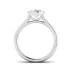 9ct White Gold Oval Lab Grown Diamond Ring 2