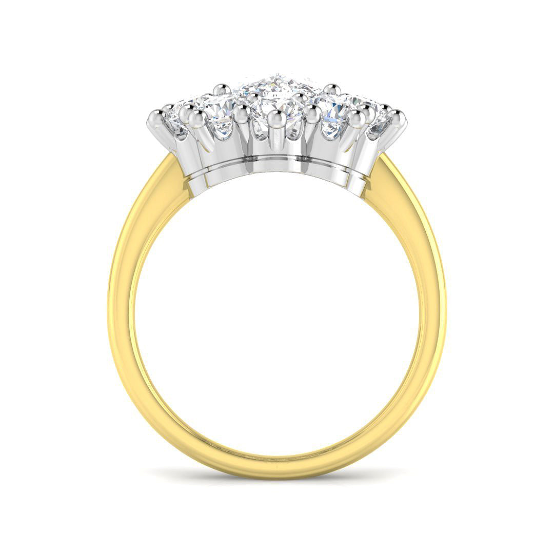 9ct Yellow Gold Cushion Cvd Old Cut Ring 2