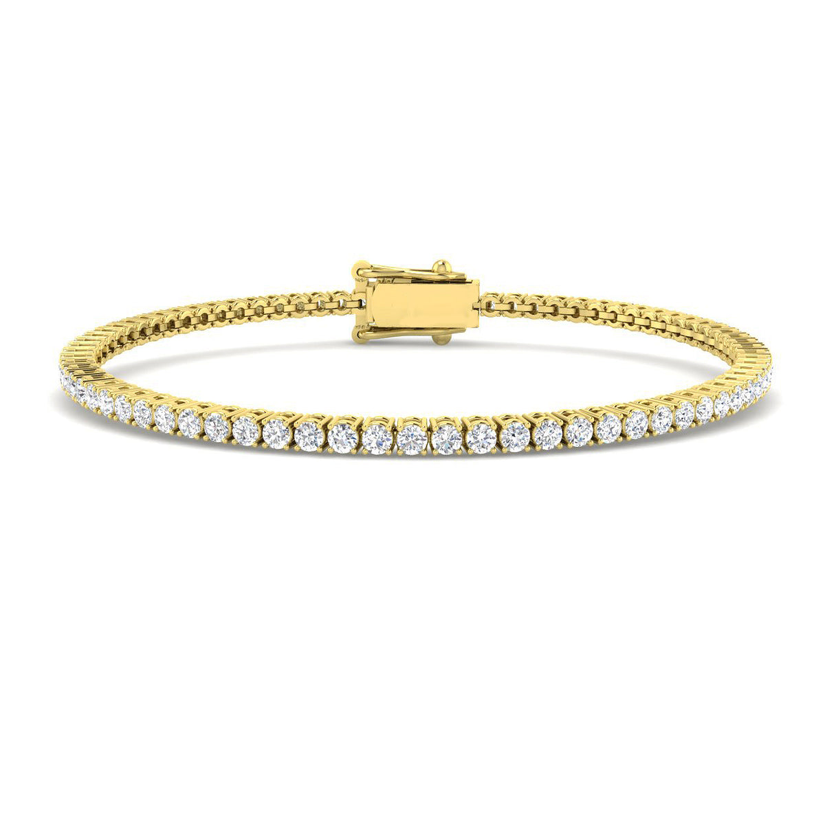 9ct Yellow Gold Round Lab Grown Diamond Bracelet 1