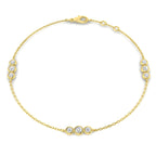 9ct Yellow Gold Round Lab Grown Diamond Bracelet 1