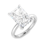 9ct White Gold Radiant Lab Grown Diamond Ring 1