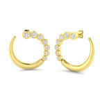 9ct Yellow Gold Round Lab Grown Diamond Earrings 1