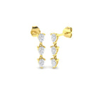 9ct Yellow Gold Pear Lab Grown Diamond Earrings 1